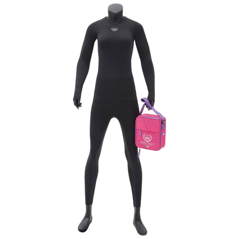 Giovacchino - Pack Camiseta Y Calza Deportiva Primera Capa Mujer+Bolso Regalo Talla S