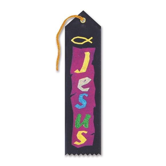 Listones Beistle Jesús, paquete de 6, 2 x 8 pulgadas, para ocasiones festivas