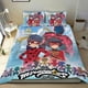 thumbnail image 1 of MIRACULOUS-ladybug Conjunto de sábanas temático, trío de piezas, cómodo y amigable con la piel, diseño único, regalo de decoración para el hogar para familiares, amigos y fans,140X210cm, 1 of 6