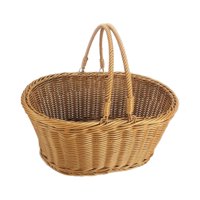 Magideal - Cesta De Picnic Tejida A Mano Cesta De Servicio De Almacenamiento Cesta De Almacenamiento De Pan Verduras Para El Dormitorio Sala De E S