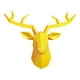 thumbnail image 5 of Escultura De Cabeza De Ciervo De Resina Montaje En Pared Estatua De Animales Estatuillas Decoración Amarillo, 5 of 5
