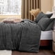 thumbnail image 1 of Juego de edredón ChixPace Fluffy Queen con 2 fundas de almohada, color gris, 1 of 8