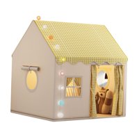 Magideal - Tienda De Juegos Para Niños, Estructura De Castillo Interior, Casa De Juguetes Para Niños Y Niñas, Diseño Portátil Con Entrada Y Apertura Para Guarder Amarillo