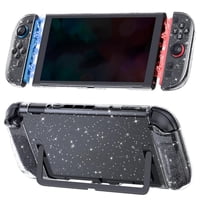 Genérico - Funda Transparente Acoplable Compatible Con Nintendo Switch 2, Funda Protectora Delgada Para Joy-Cons, Funda Protectora, Carcasa Rígida Antiarañazos Y Antichoque Con Purpurina