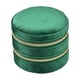 thumbnail image 2 of Estuche De Terciopelo De 2 Capas Para Guardar Joyas, Para Viajes, Collares, Bodas, Color Verde, 2 of 3