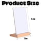 thumbnail image 5 of Letrero de mesa acrílico tipo T, letrero de mesa de madera de haya, tarjeta de exhibición de oficina, tarjeta de comida, soporte de madera, tarjeta de precio, tamaño A4, madera maciza, 5 of 5