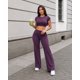 thumbnail image 1 of Conjunto Deportivo Para Mujer Crop Top Espalda Abierta Y Palazzo, 1 of 3