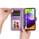 thumbnail image 5 of Funda tipo cartera FOXDOCK para Samsung Galaxy A52 , diseño girasol en relieve, cuero PU, cierre magnético, soporte y tarjetero, 5 of 5