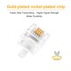 thumbnail image 4 of Cable plano para auriculares de teléfono, conector RJ11 6P4C x100 Uvital, 4 of 7