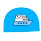 thumbnail image 1 of Nadar Ni?os Ba?arse Nadar Sombrero Ni?a Ni?o Estampado Animal Barco Azul, 1 of 5
