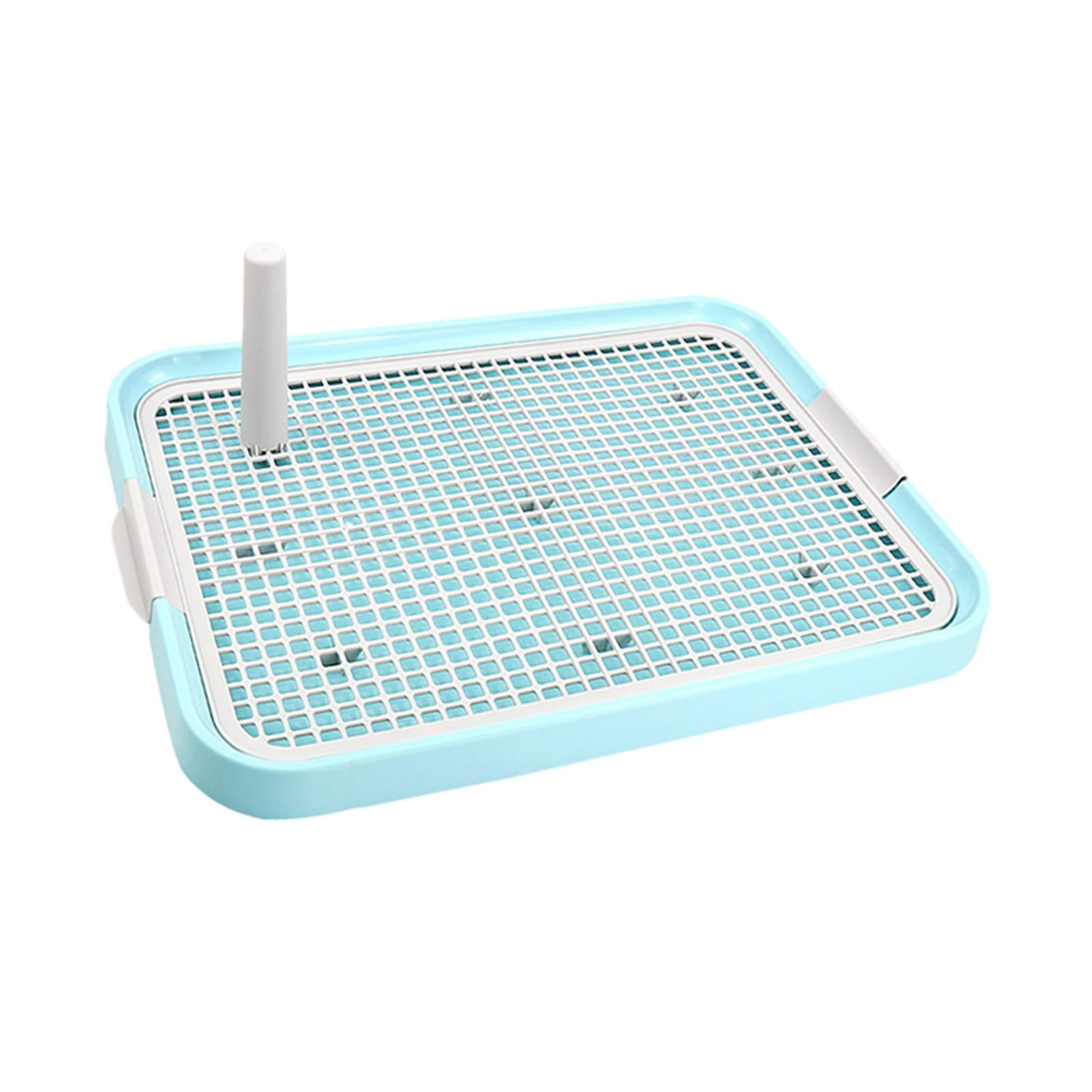 Ioensy - Inodoro Para Perros, Orinal Para Cachorros, Orinal, Bandeja De Arena Con Celosía, Bandeja Para Orinal Para Perros, Azul