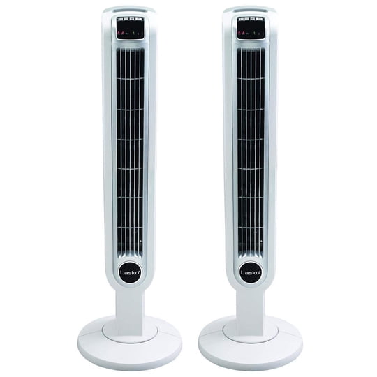 Ventilador De Torre Lasko 91 cm 3 Velocidades Blanco 2‑unidades