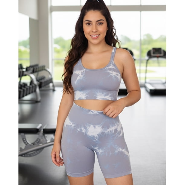 Conjunto deportivo Mujer tie dye push up fitness