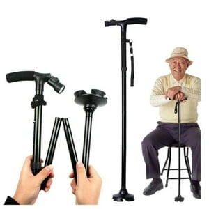 Genérico - Baston Ortopedico Flexible Plegable E Iluminacion Mx33