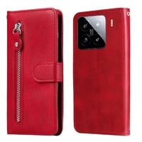 Gangxun - Funda Con Cremallera Para Xiaomi 15, Carcasa Cartera De Cuero Pu Con Soporte Y Tarjetero