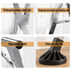 thumbnail image 4 of Perchero plegable y retráctil de 2,4 metros de largo, con forma de X, color plata., 4 of 7