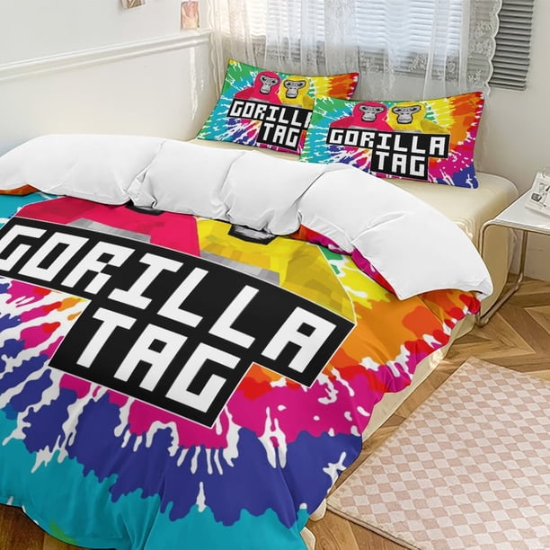 Tie Dye Bro Gorilla Tag Comforter Set Soft 3 Pcs Twin Bedding Sets Thicken for All Season