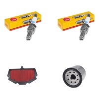 Genérico - Kit Mantencion Kawasaki Ninja 400-Z400 / Aire+Bujias+Aceite Negro