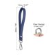 thumbnail image 2 of Llavero de Cuero PU Uxcell, 2 Paquetes de Soporte de Llaves Correa con Anillo de Llave de Metal Plateado para Billetera Monedero, Azul Oscuro, 2 of 6