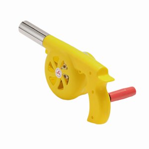 Magideal - Soplador De Aire Para Parrilla, Herramienta De Fuego Manual Portátil, Fuelle De Fuego, Parrilla, Manivela, Ventilador De Parrilla Para Patio Trasero, Amarillo