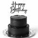 thumbnail image 2 of Decoración Para Tartas Con Purpurina Para Cumpleaños Hecha A Mano Color Negro, 2 of 9
