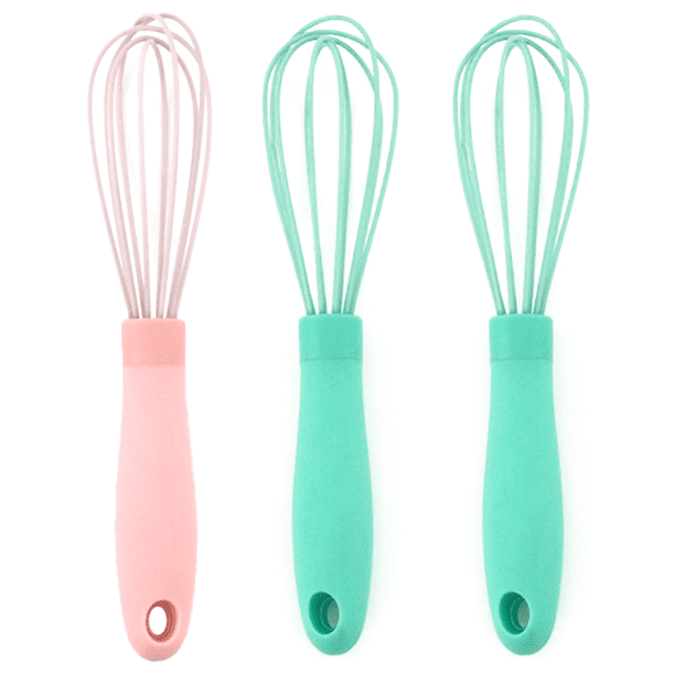 Batidor de huevos de nailon, utensilio de cocina perfecto para preparar todo tipo de salsas y postres (paquete de 3)
