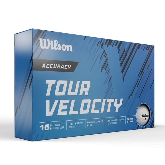 Pelotas de golf WILSON Tour Velocity Accuracy paquete de 15 - blancas