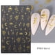 thumbnail image 2 of 8 Sheet Golden Bronzing Nail Art Stickers Decals, Sun Moon Stars Design Nail Art Decals,3D Nail Decoration For Acrylic Nail, 2 of 2