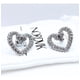 thumbnail image 4 of Aros Cisnes Corazón, Cristal Austriaco, Circón, Regalo Mujer Plateado, 4 of 10