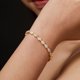 thumbnail image 4 of Pulsera de Moissanita de 4 X 6 Mm Corte Pera Color D Claridad VVS1 Pulseras de Tenis Doradas para Mujer Engaste de Bisel Cadena de Pulsera de Plata Esterlina 925 con Diamantes 6.5-8 Pulgadas, 4 of 8