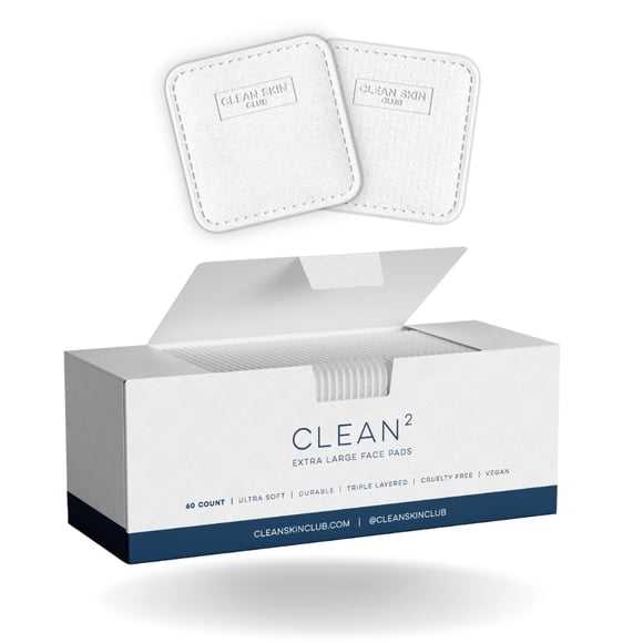 Almohadillas faciales CLEAN SKIN CLUB Clean² Pads 2.0 de algodón orgánico, paquete de 2