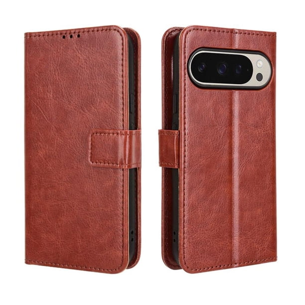 Funda tipo libro para Google Pixel 9 PRO 5G, cartera todo‑en‑uno, funda multifuncional con tarjetero y correa de muñeca desmontable
