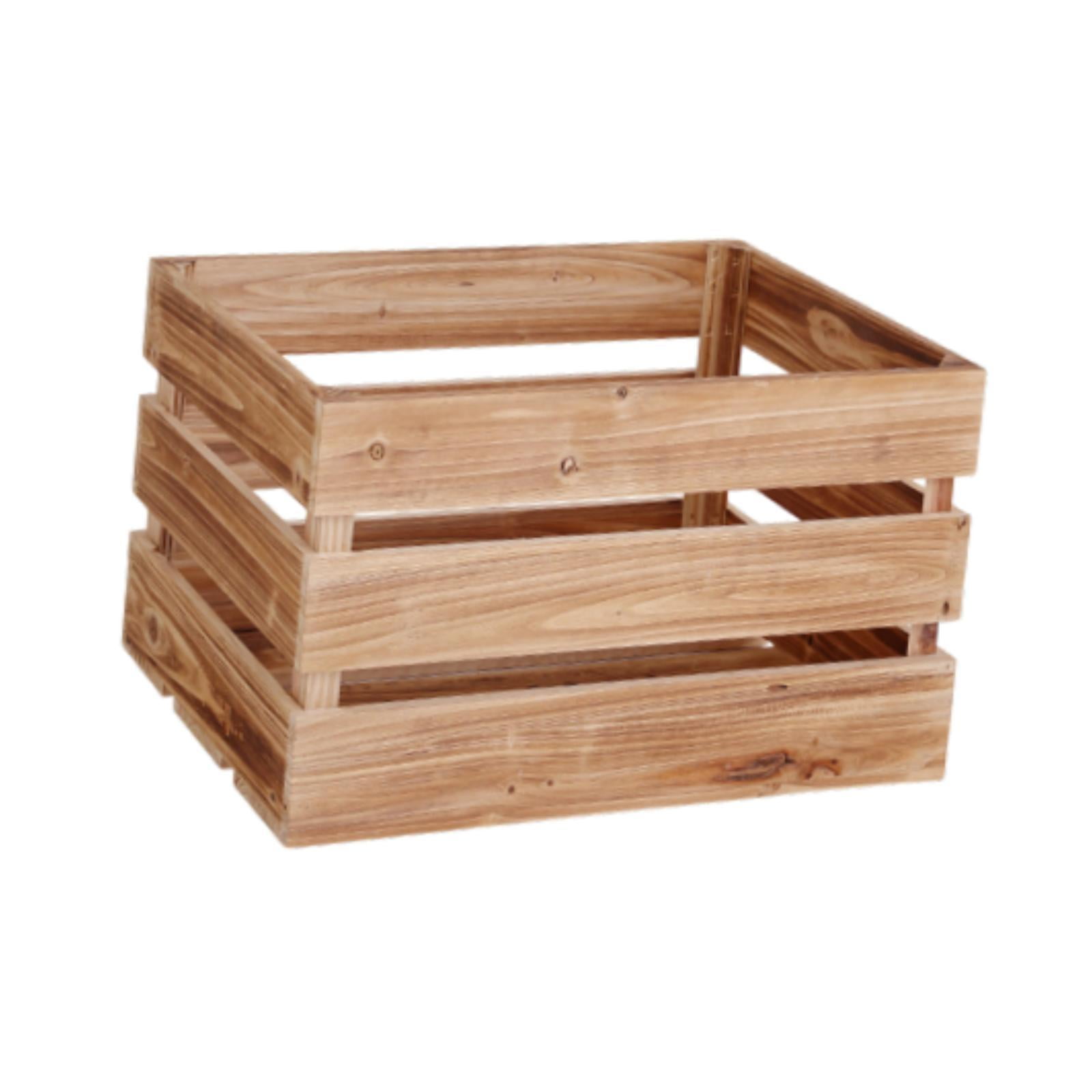 Bothyi - Organizador De Frutas Grande Con Decoración De Caja De Madera Para Supermercado, Color Claro Campestre