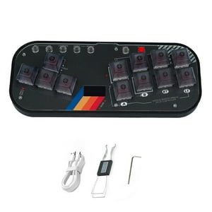 Adaptador De Controlador Aaronmei Fight Stick Socd Arcade Stick Rgb Cherry Switch Negro