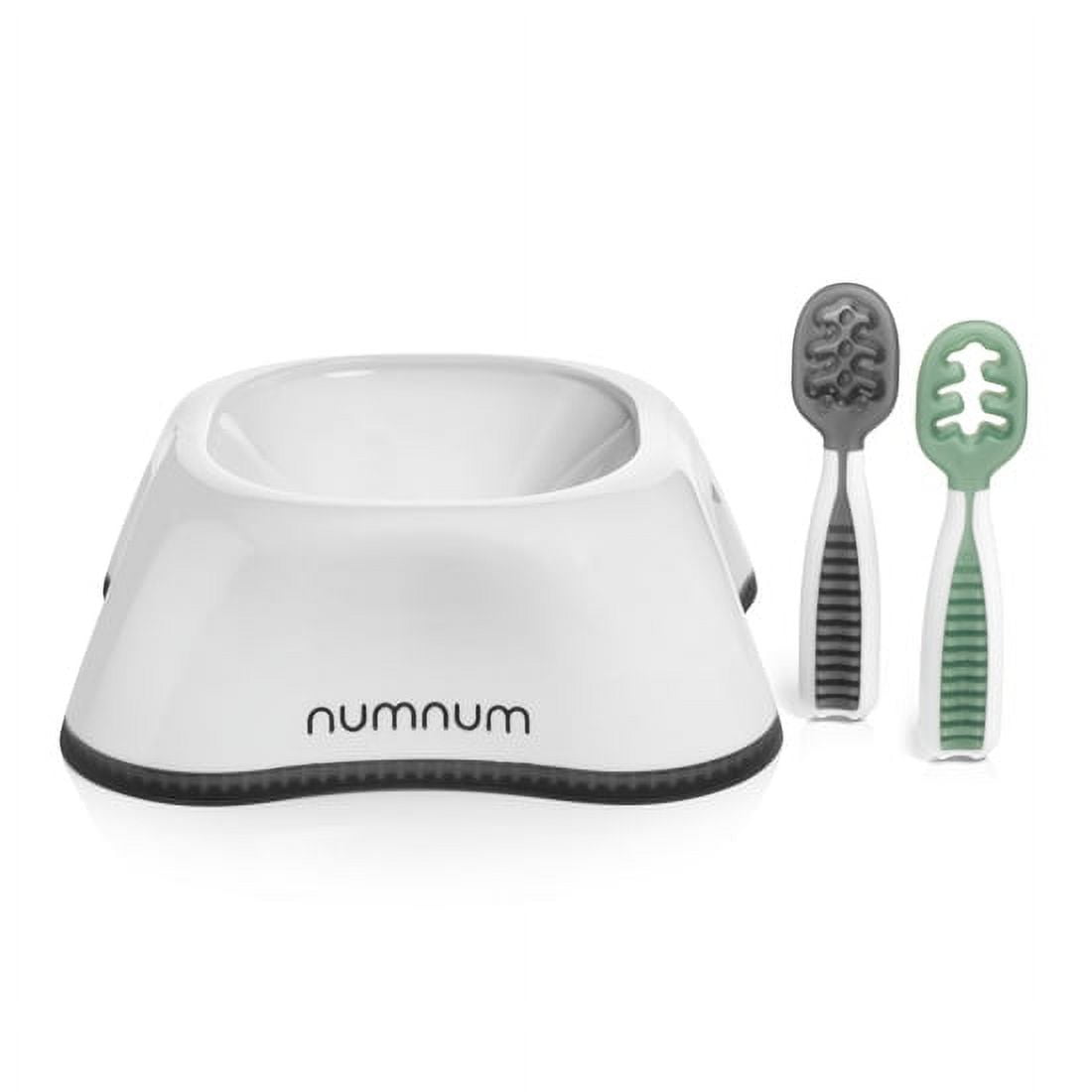 Num Num - Utensilio Para Alimentaciónbowl + 2 Pre.cucharas Starter Kit Blanco
