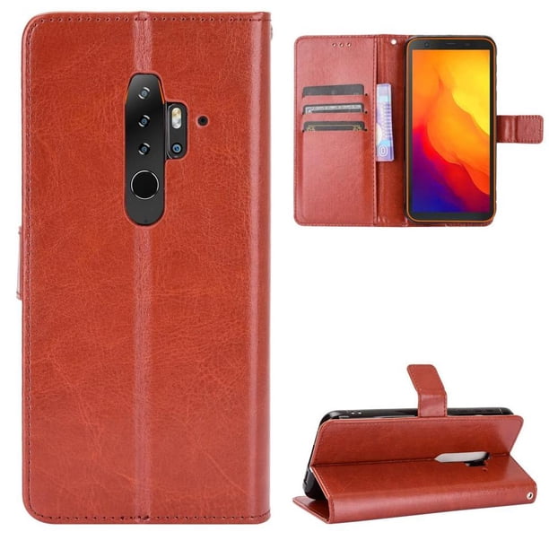 Funda tipo libro para Blackview BV6300 Pro, cartera todo‑en‑uno, funda multifuncional con tarjetero y correa de muñeca desmontable