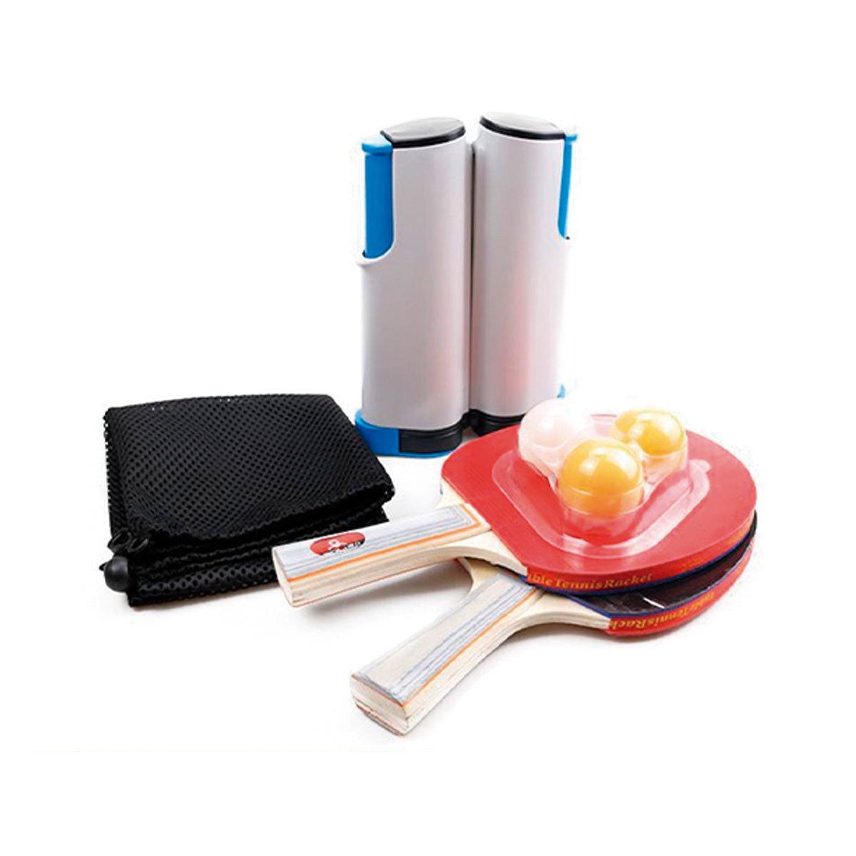 Genérico - Set De Ping Pong 2 Paletas + 3 Pelotas + Malla Ajustable