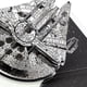thumbnail image 5 of Tarjeta Hallmark Millennium Falcon 3D desplegable en plata, 5 of 9