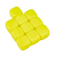 Magideal - 10X Dados En , Cubos De Dados De 16Mm, Dados Diy, Dados De Seis Caras Para Juegos De Mesa, Pegatinas Diy, Enseñanza De Conteo De Matemáticas Amarillo