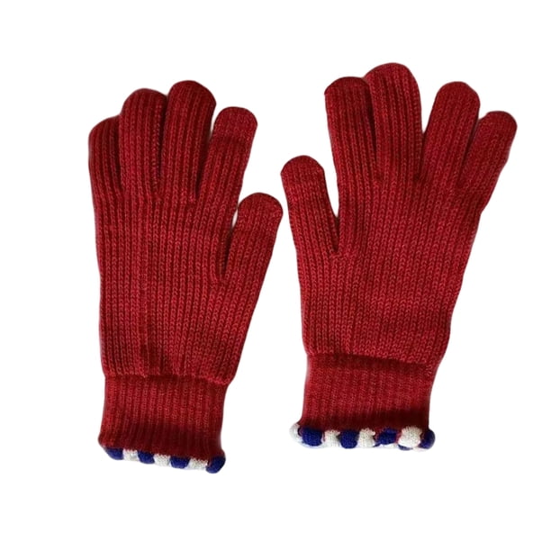 Guantes de invierno para mujer, 1 par, color elástico, grueso, suave, de felpa, cálidos, resistentes al viento.