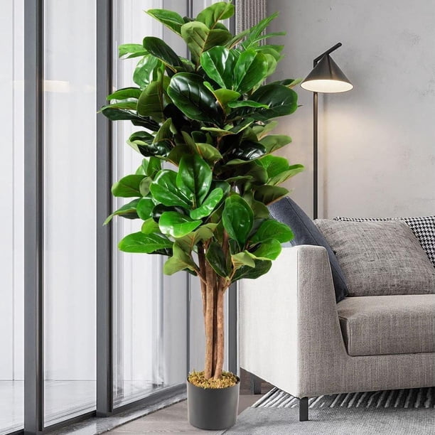 Planta Artificial Decorativa Arbol Grande Ficus Lyrata 180 cm