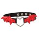 thumbnail image 3 of Gargantilla Collares Estilo Harajuku Cuero PU Para Asistir A Conciertos Fiesta De Cosplay Negro Rojo, 3 of 5