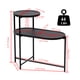 thumbnail image 3 of Round Coffee Table with Storage Tray 2 Tier Oval End Tables Wooden Small Side Table for Living Room (Black), 3 of 3