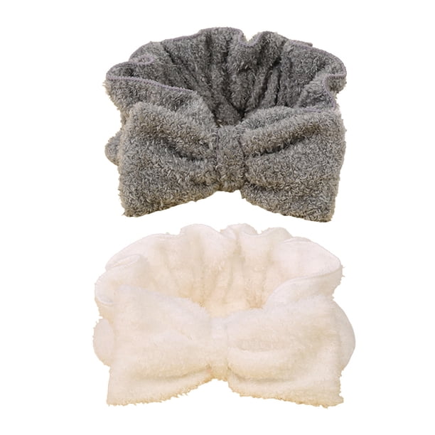 Diadema de spa – Paquete de 2 lazos para el pelo para mujer, banda para la cabeza para maquillaje facial, suaves para la ducha y el lavado facial.
