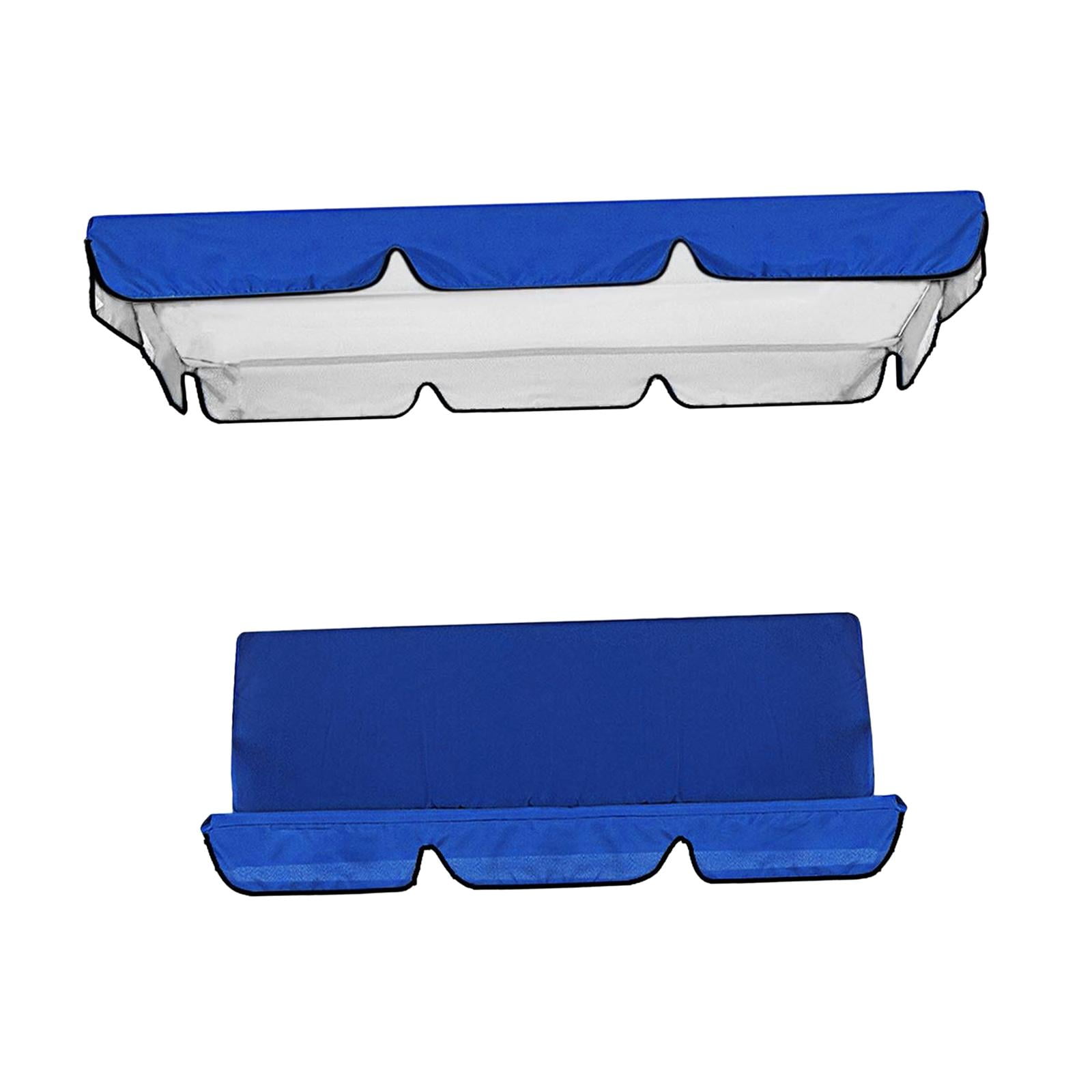 Magideal - Toldo Para Columpio De Patio, Cubierta Superior Impermeable Para Asiento De Columpio, Dosel Para Asiento De Columpio De Jardín De 3 Plazas Para Asient , Azul