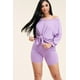 thumbnail image 5 of Conjunto de Dos Piezas de Top Holgado y Shorts con Hombros Descubiertos y Lazo en la Parte Delantera de Felpa Francesa Lisa L, 5 of 9