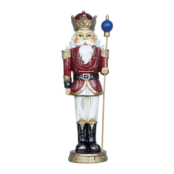 25,5 Cm Navidad Cascanueces Soldado Escritorio Resina Cascanueces Soldado Decoración
