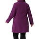 thumbnail image 3 of Abrigos de invierno para mujer de talla grande Agnes Orinda con solapa entallada, abrigo elegante largo con un solo botón y bolsillo 4X púrpura, 3 of 6
