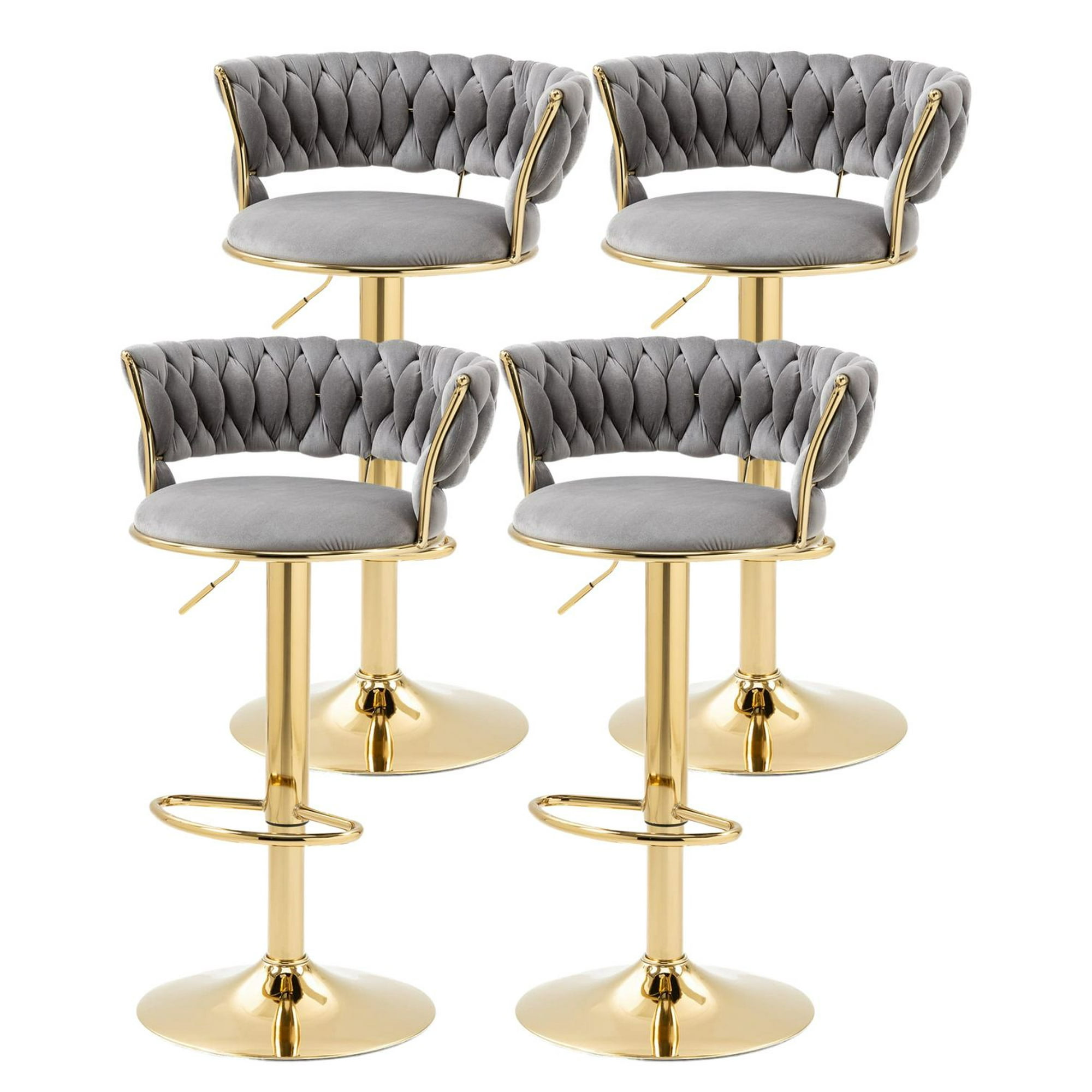 Habita2 Chile - Pack 4 Taburete Queen Ajustable - Gris