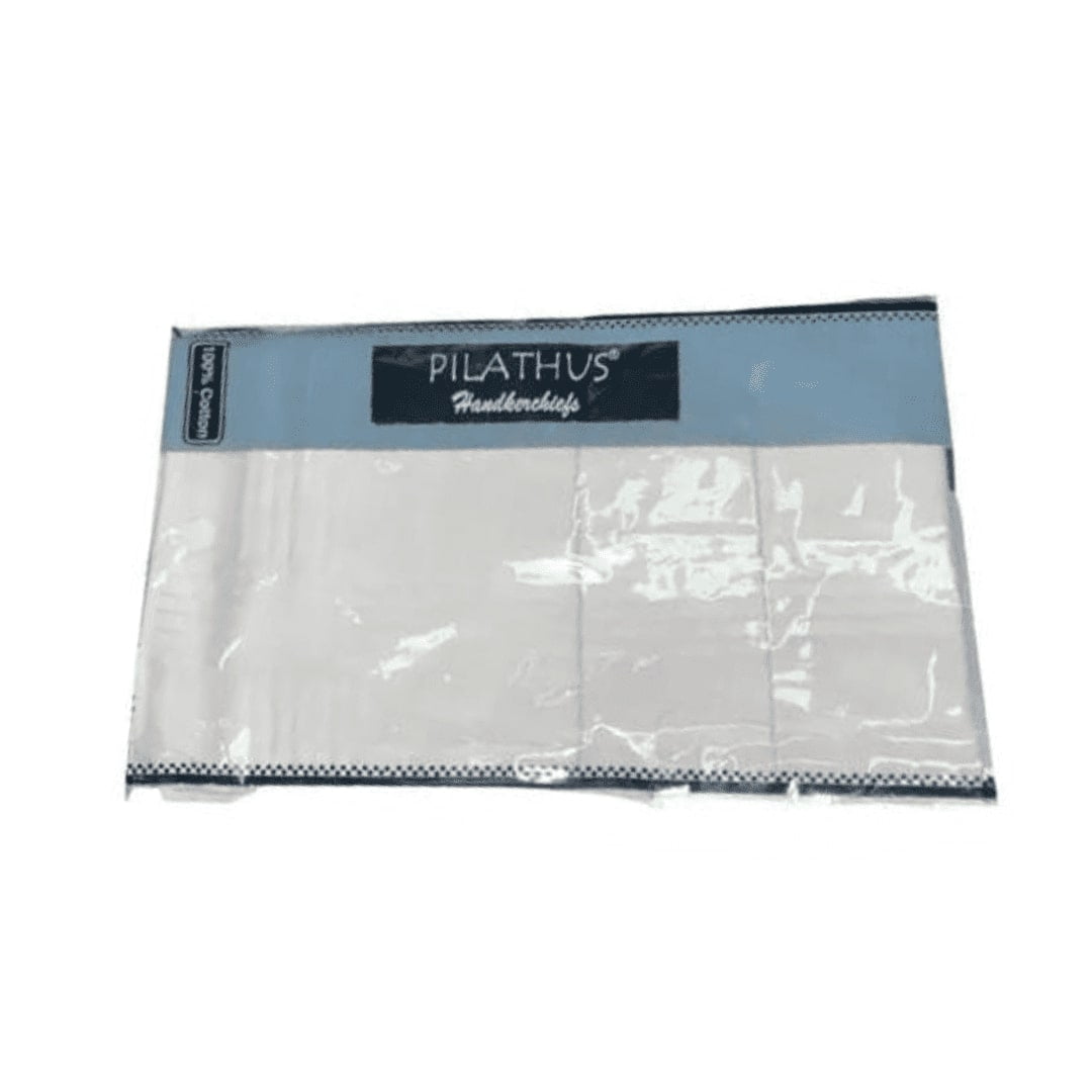 Ekol - Pañuelos Para Hombre 100% Algodón Pack 3 Und Blanco